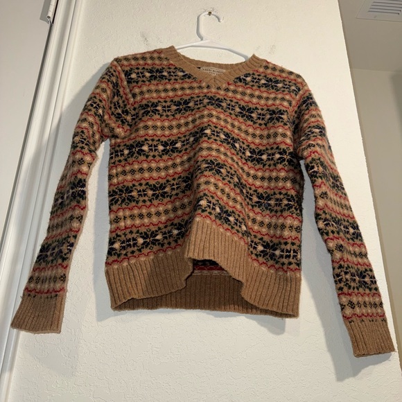 Abercrombie & Fitch Vintage Shetland Wool Sweater Womens Small Ugly Christmas - Picture 2 of 6